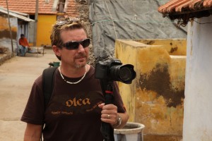 Evan Grae Davis filming in India.